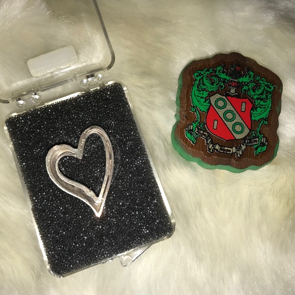 Alpha Gamma Delta Heart Necklace Pendant - Picture 2 of 2